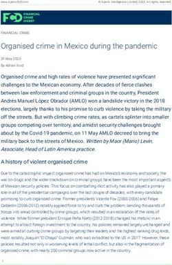 Organised crime in Mexico during the pandemic